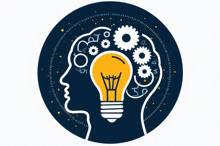 Symbol für geistiges Eigentum, Gehirn mit Zahnrädern